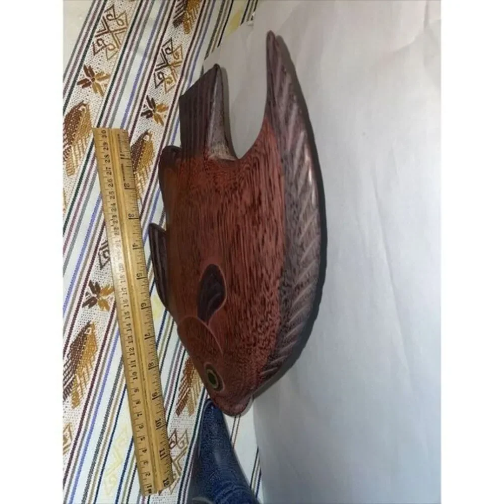 Pair Of Wood Carved Saltwater‎ Fish